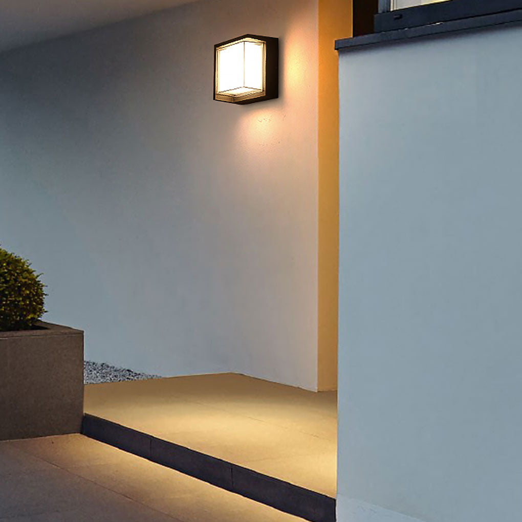 Contemporary Exterior Wall Fixtures Circular & Square Waterproof Designs for Gardens & Villas, Outdoor Wall Light, detail 7