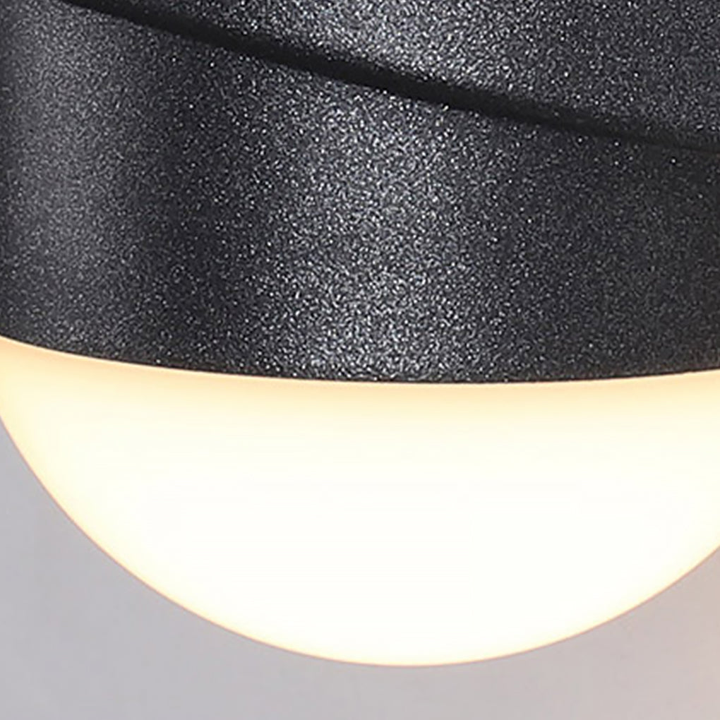 Circular Waterproof LED Black Contemporary Up and Down Lights Exterior Wall Fixtures, Outdoor Wall Light, detail 10