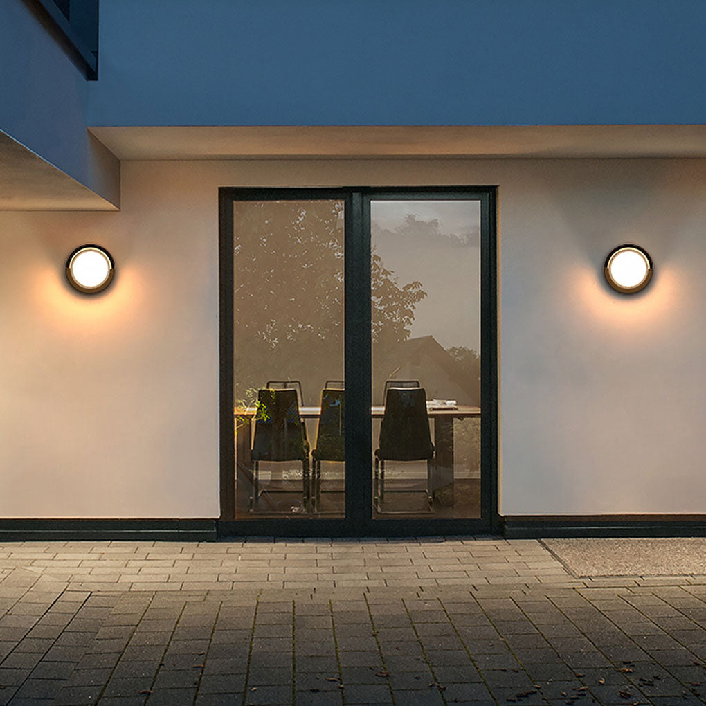 Contemporary Exterior Wall Fixtures Circular & Square Waterproof Designs for Gardens & Villas, Outdoor Wall Light, detail 8