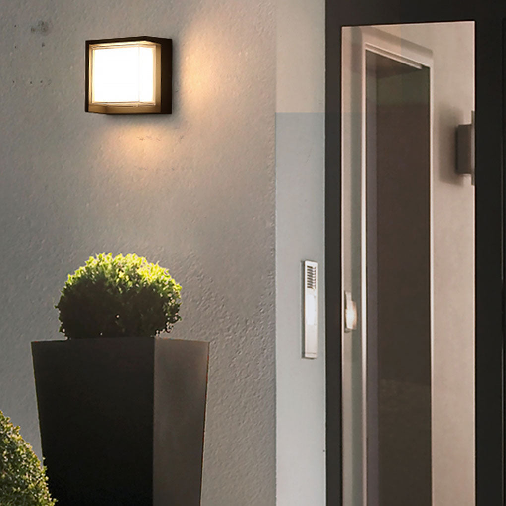 Contemporary Exterior Wall Fixtures Circular & Square Waterproof Designs for Gardens & Villas, Outdoor Wall Light, detail 5