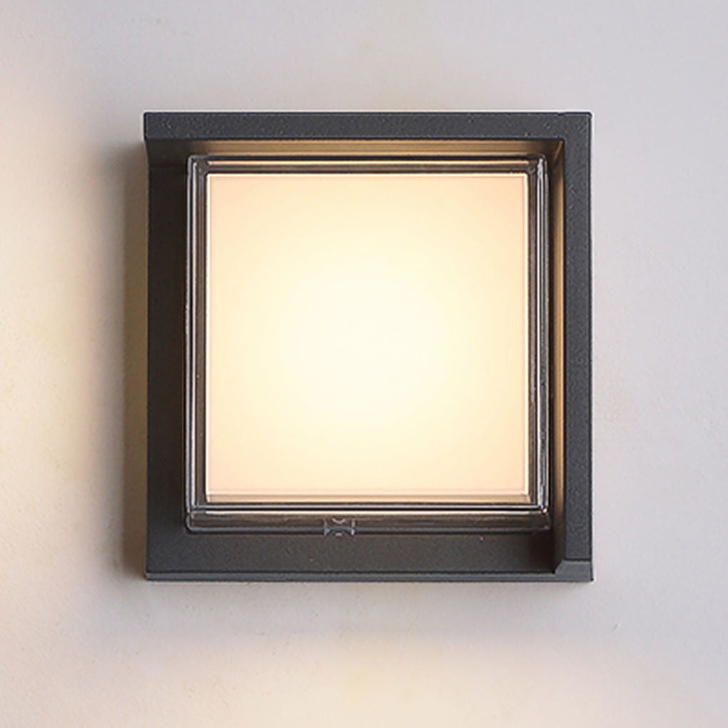 Contemporary Exterior Wall Fixtures Circular & Square Waterproof Designs for Gardens & Villas, Outdoor Wall Light, detail 11