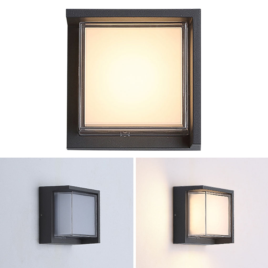 Contemporary Exterior Wall Fixtures Circular & Square Waterproof Designs for Gardens & Villas, Outdoor Wall Light, detail 13