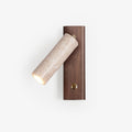 Lustra Torch Wall Light, Hardwired Wall Sconce, Yellow Travertine, Dia 5cm x H 17cm