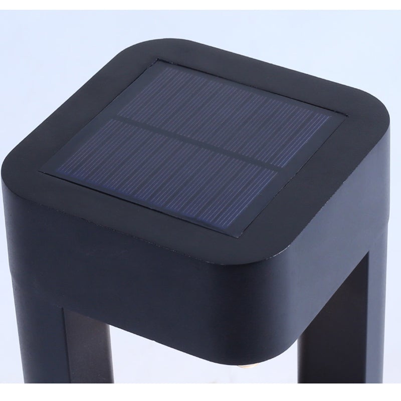 Square Unique Hollow Aluminum Waterproof Contemporary Smart Solar Lights Exterior, Outdoor Wall Light, detail 7
