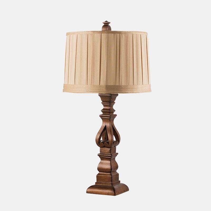 Stripe Drum Shade Antique Rustic Style Tower Table Light, Bedside Table Lamp, detail 6