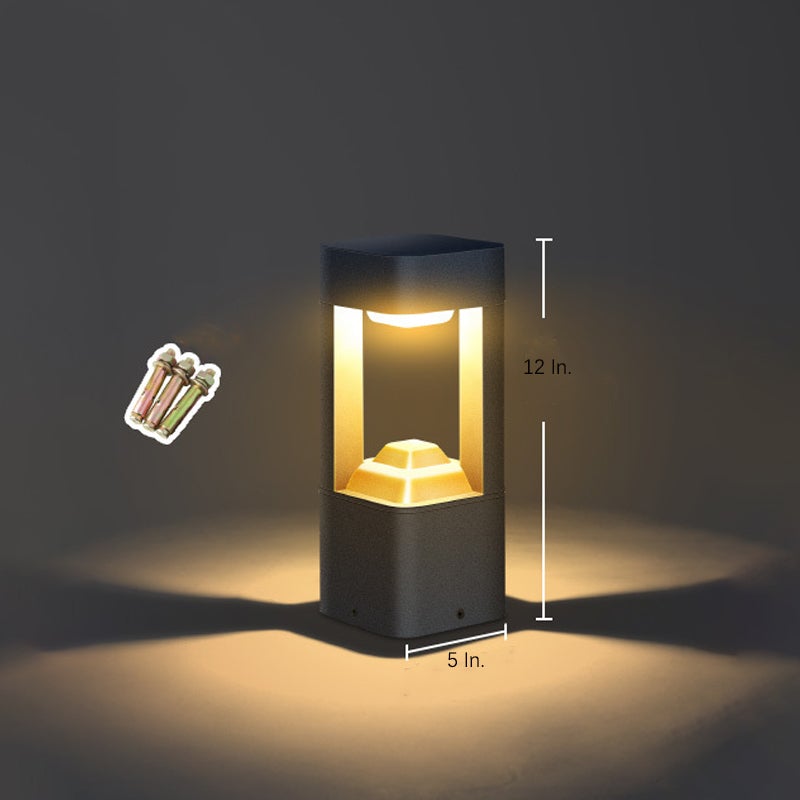 Square Unique Hollow Aluminum Waterproof Contemporary Smart Solar Lights Exterior, Outdoor Wall Light, detail 4