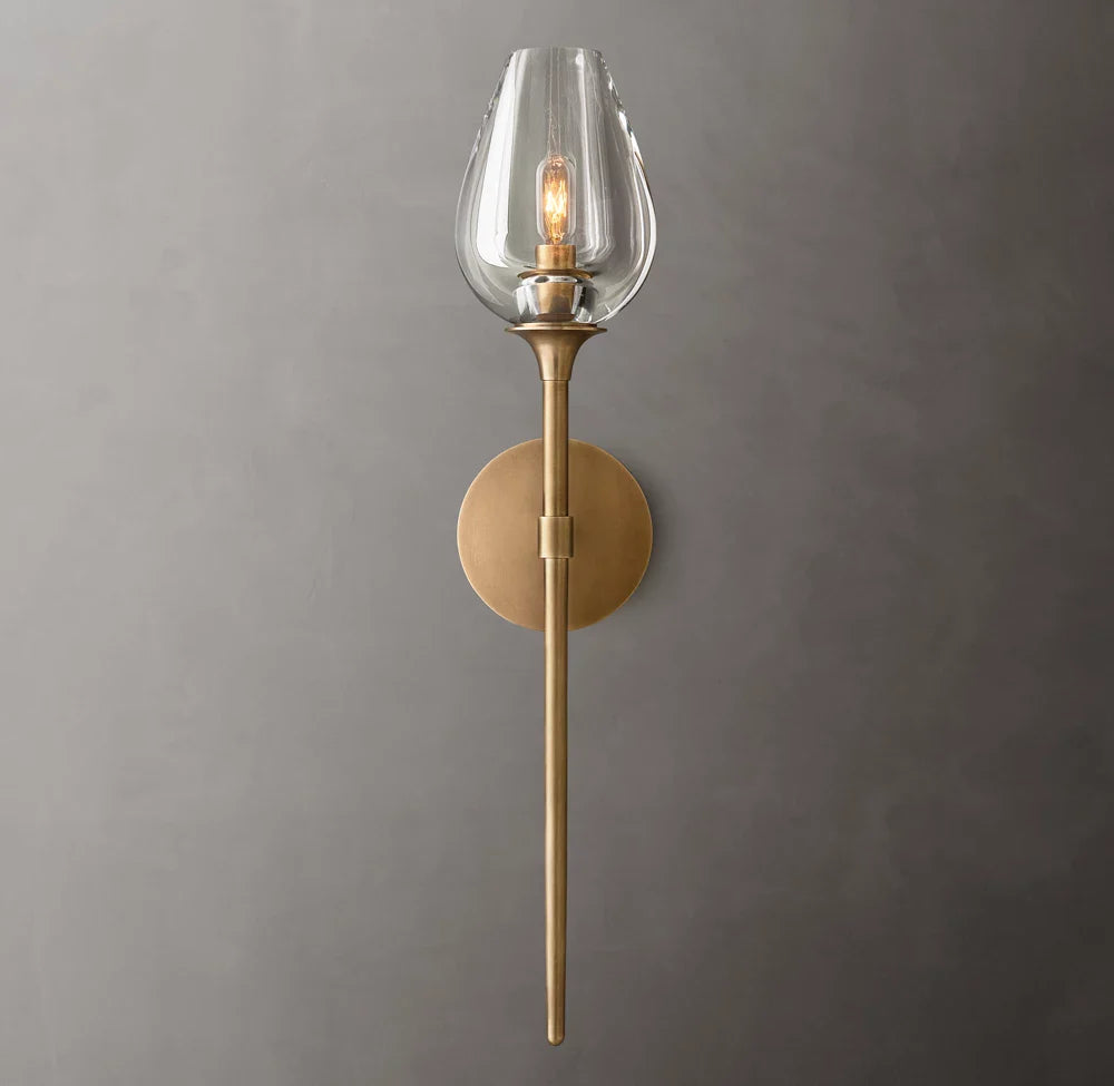 Tulip Grand Wall Light - 5"W x 7"D x 24"H, Bathroom Wall Sconce, detail 5