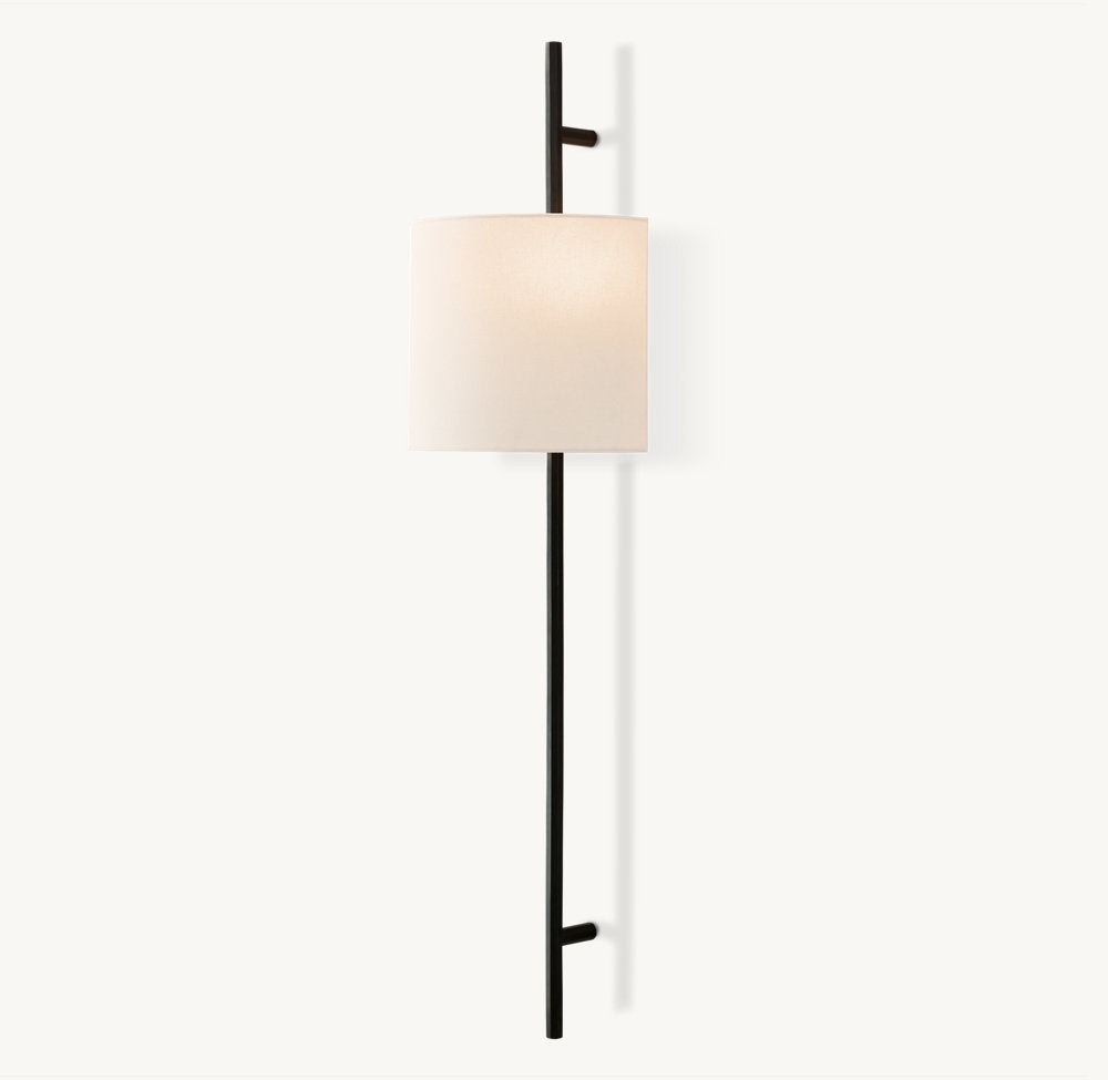 Vela Octagonal Bar Sconce - Circular Shade, Bedroom Wall Sconce, detail 13