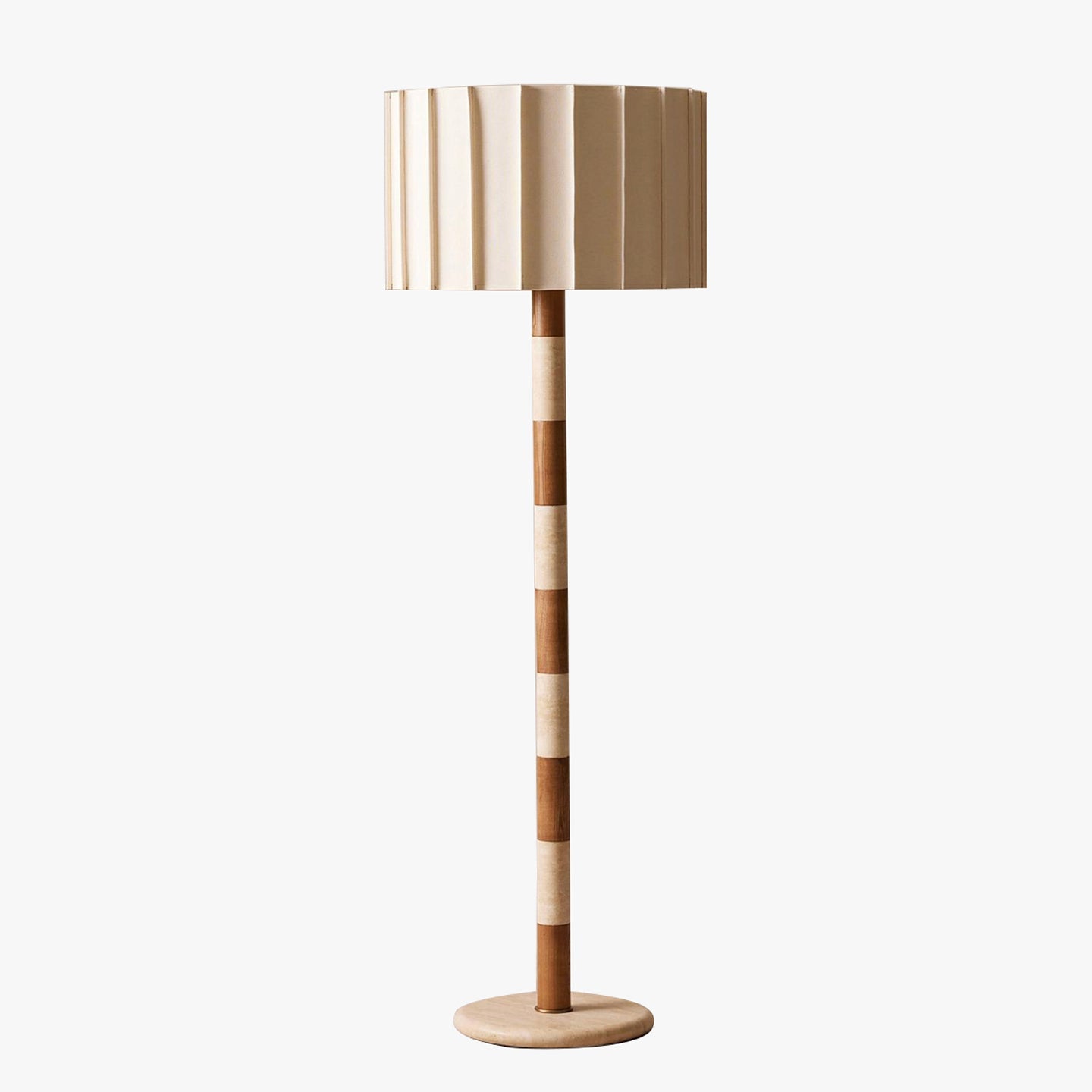 Travertine Striped Floor Light, Floor Lamp, Yellow Travertine, Dia 50cm x H 150cm