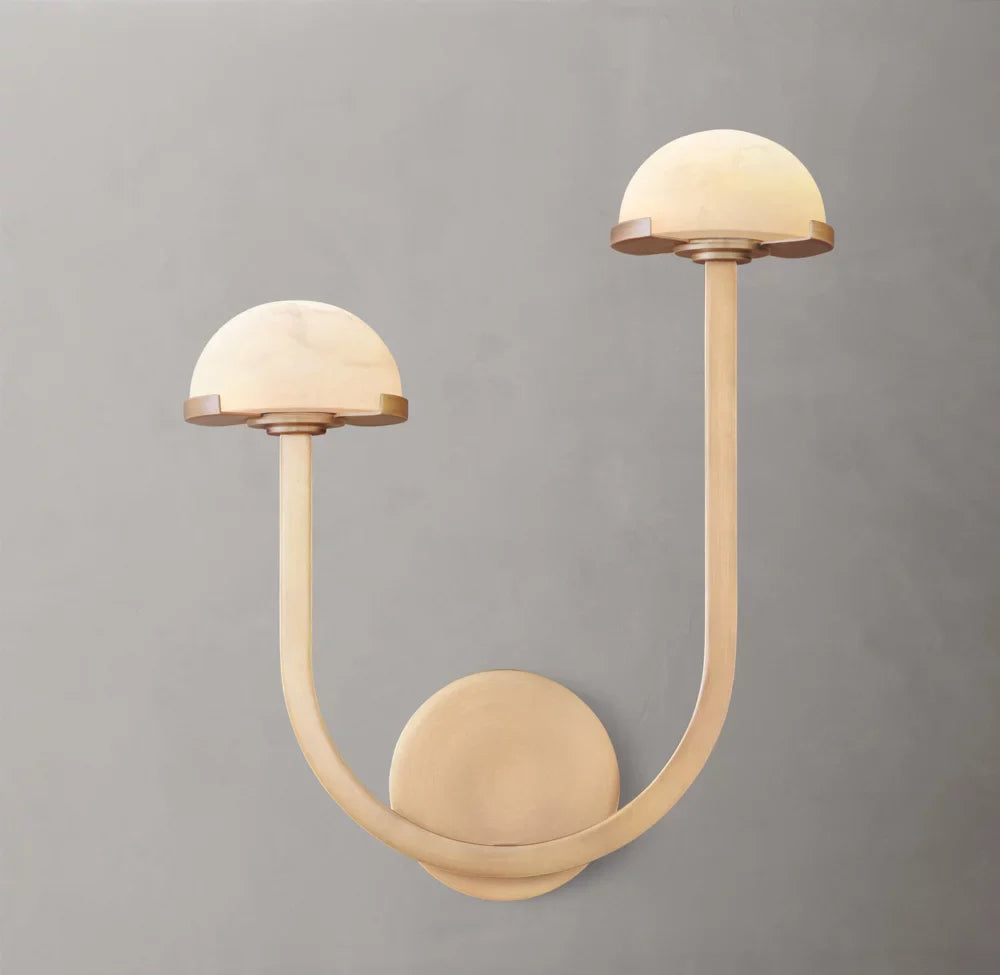 Pedra Double Wall Light - Left, Bedroom Wall Sconce, detail 5