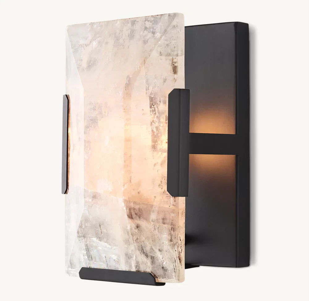 Harlow Calcite Wall Light, Bedroom Wall Sconce, detail 10