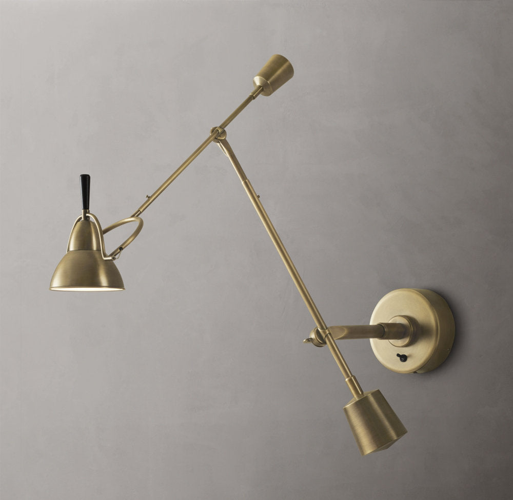 Counterpoise Swing-Arm Wall Light, Plug-In Wall Sconce, detail 3