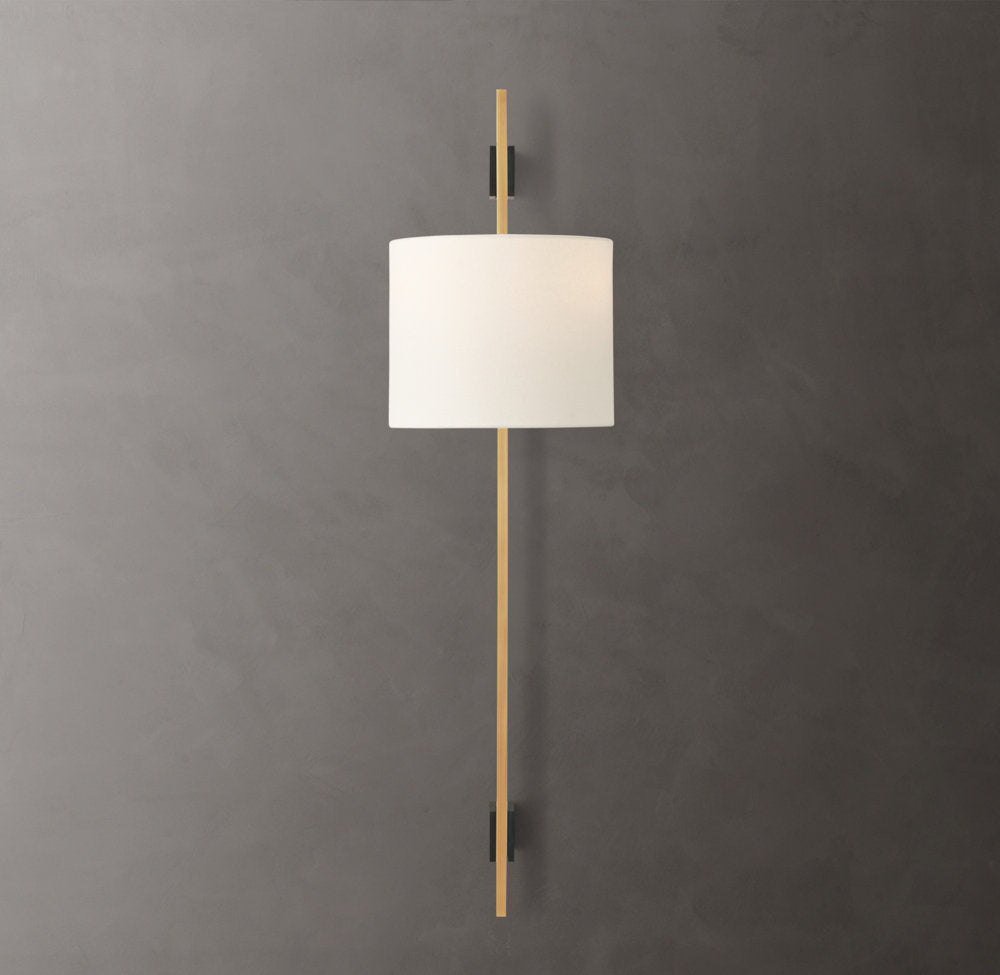 Vela Box Bar Sconce - Circular Shade, Bedroom Wall Sconce, detail 5