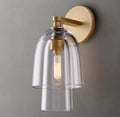 Blom Clear Glass Flute Wall Light, Bathroom Wall Sconce, Dimensions Overall: 5"