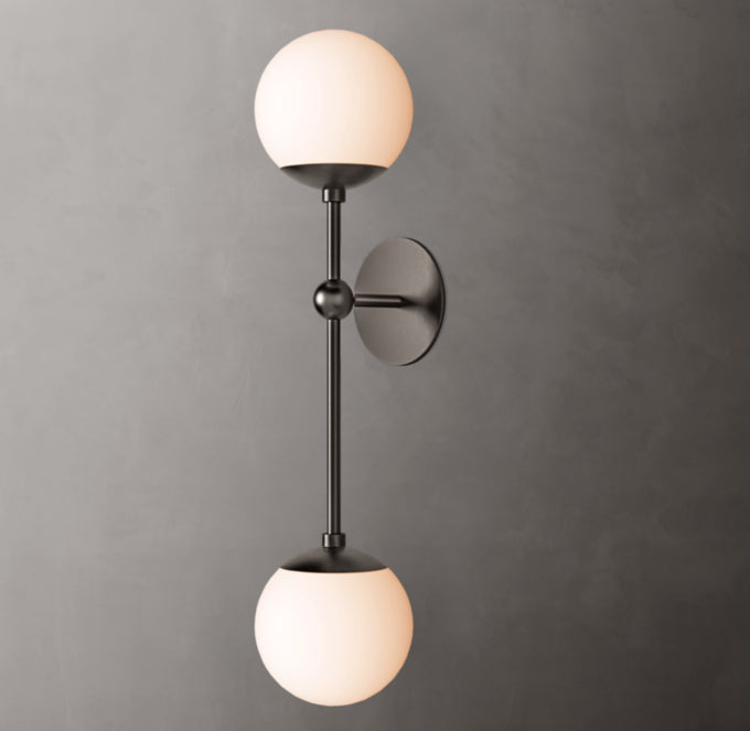 Cirque Double Wall Light, Bedroom Wall Sconce, detail 12