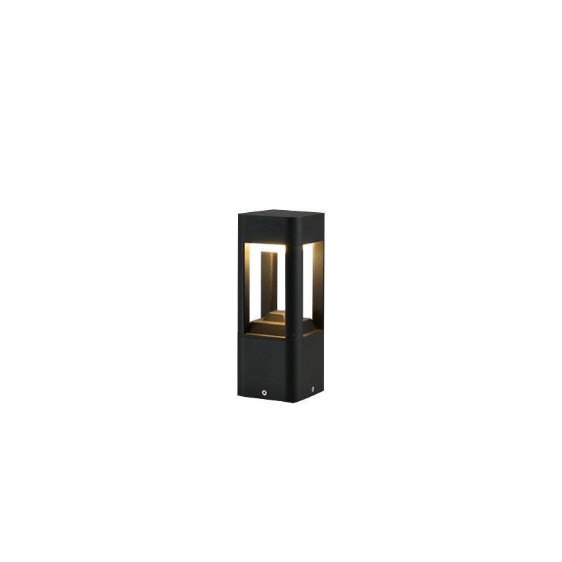 Hollow Aluminum LED Waterproof Black Contemporary Exterior Light Post Lamp, Outdoor Wall Light, detail 6
