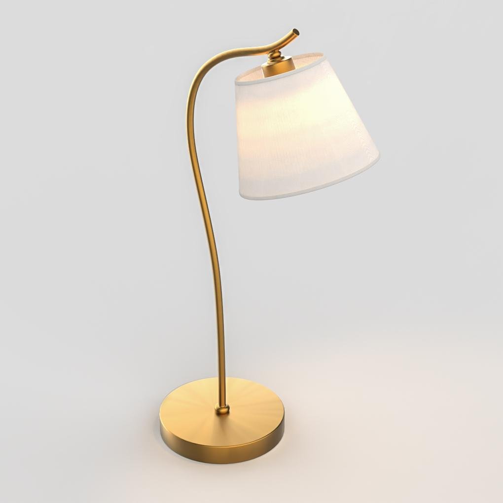 Metal Gooseneck Desk Light with Cone Fabric Shade for Bedside and Office Use, Bedside Table Lamp, Dia 6in x H 6in