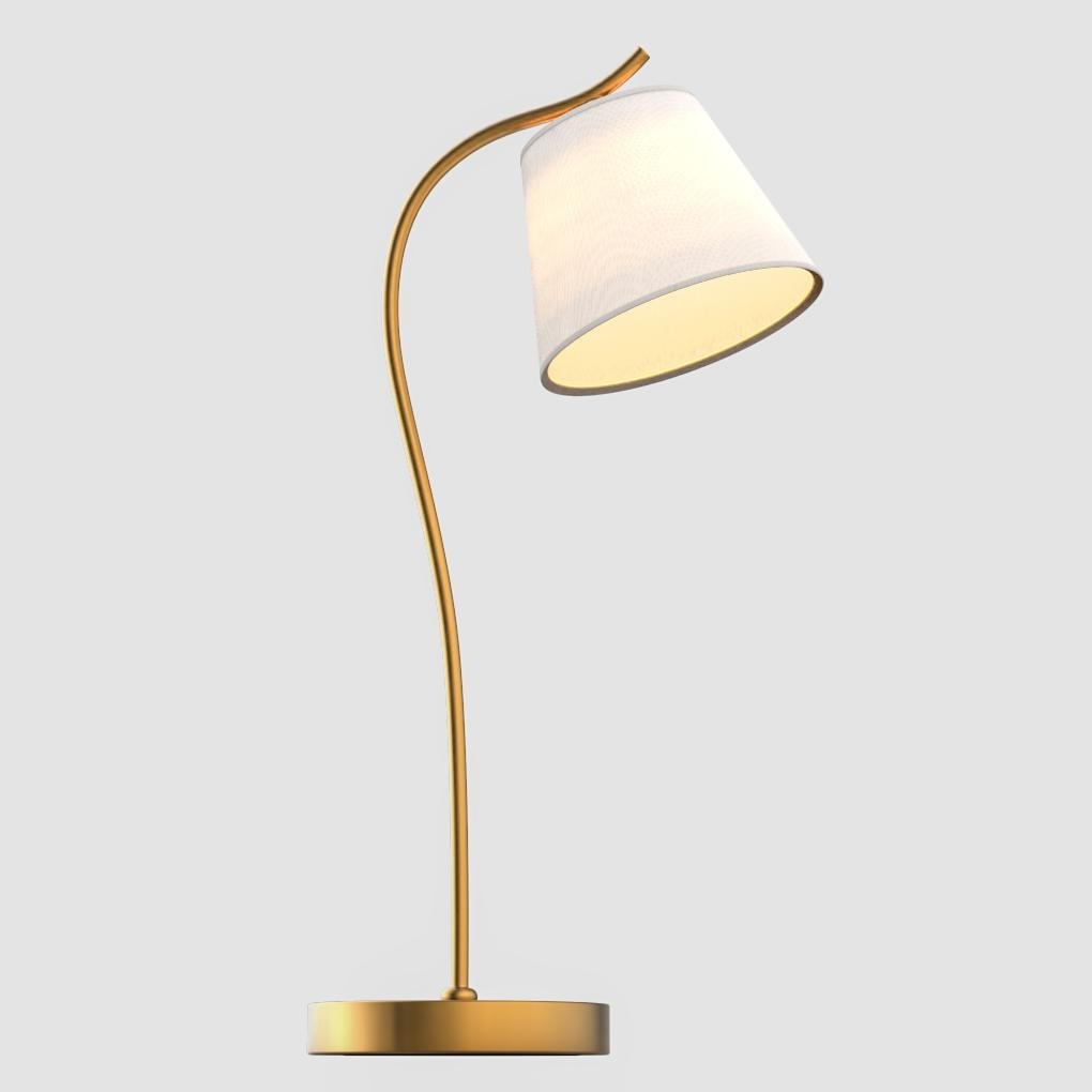 Metal Gooseneck Desk Light with Cone Fabric Shade for Bedside and Office Use, Bedside Table Lamp, detail 2