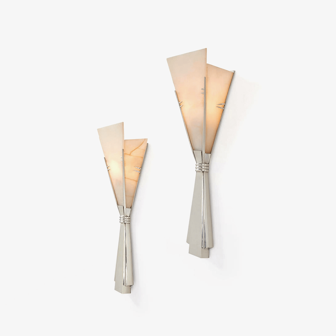 Florent Alabaster Fan Wall Light, Hardwired Wall Sconce, detail 2