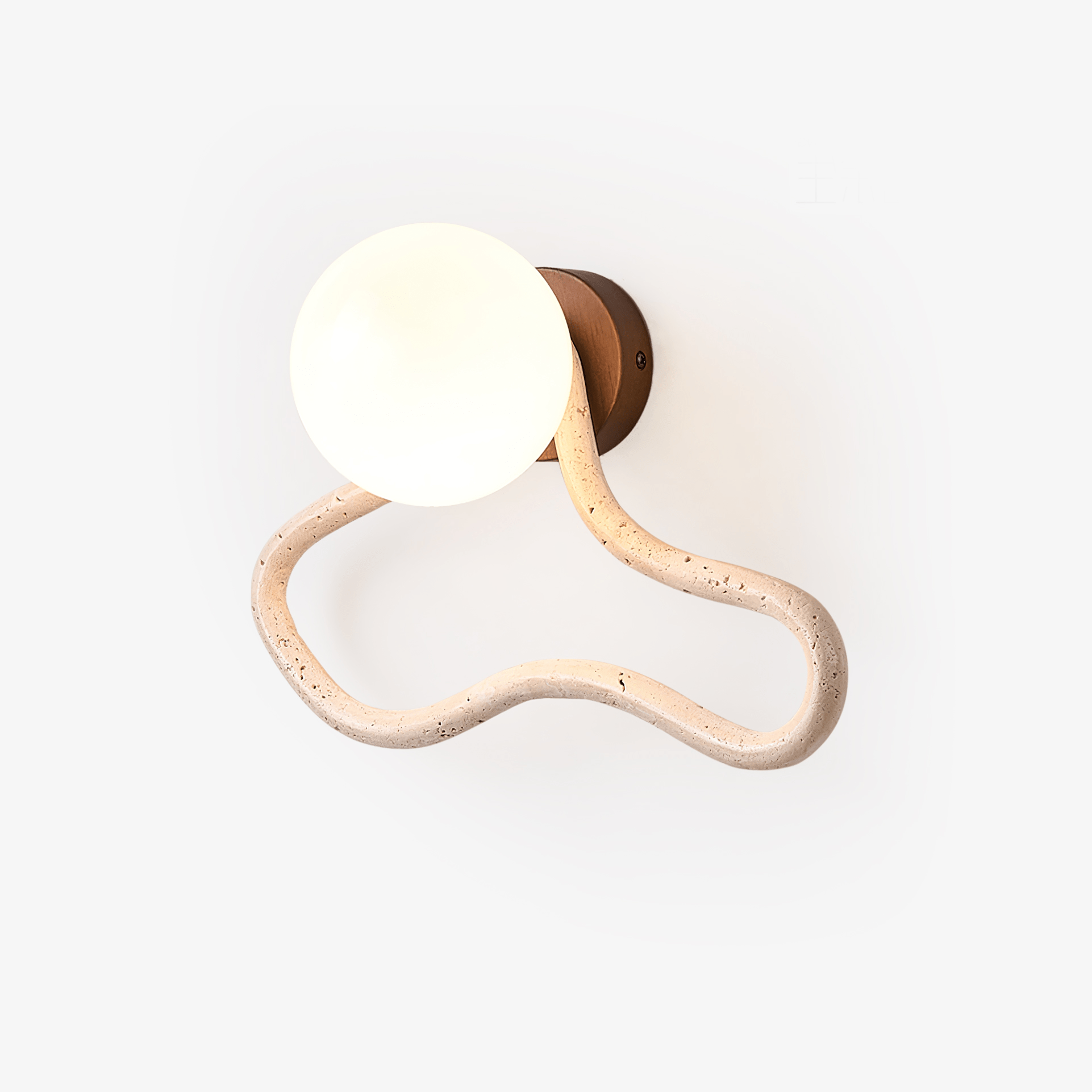 Driftform Travertine Wall Light, Hardwired Wall Sconce, detail 2