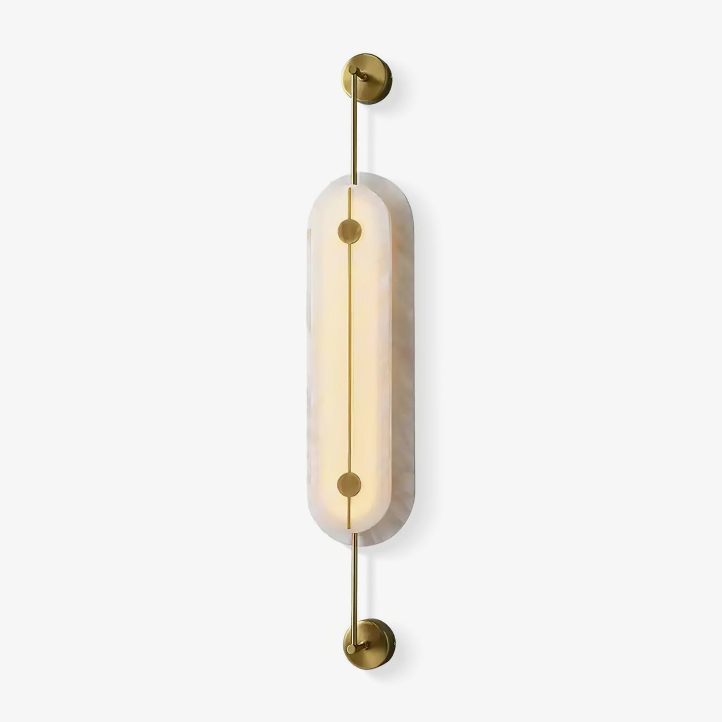 Solvane Alabaster Wall Light - Dia 18cm x H 80cm Metal, Hardwired Wall Sconce, detail 2