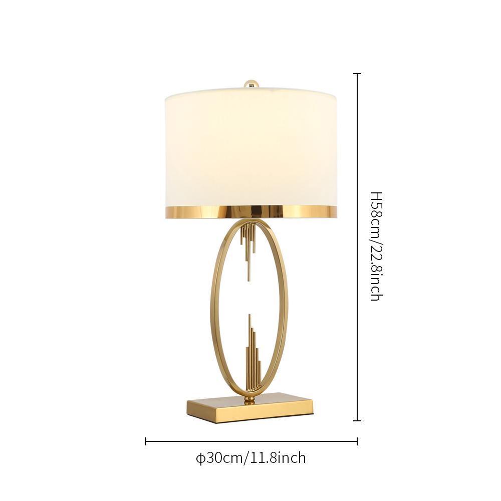 Metal Table Light, Bedside Table Lamp, ∅ 11.8″ x H 22.8″