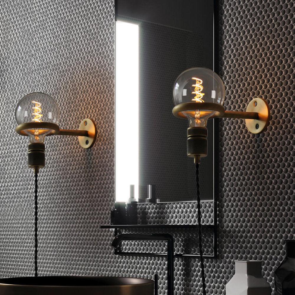 Loop Clean-Lined Wall Light With Wall Socket, Plug-In Wall Sconce, detail 3
