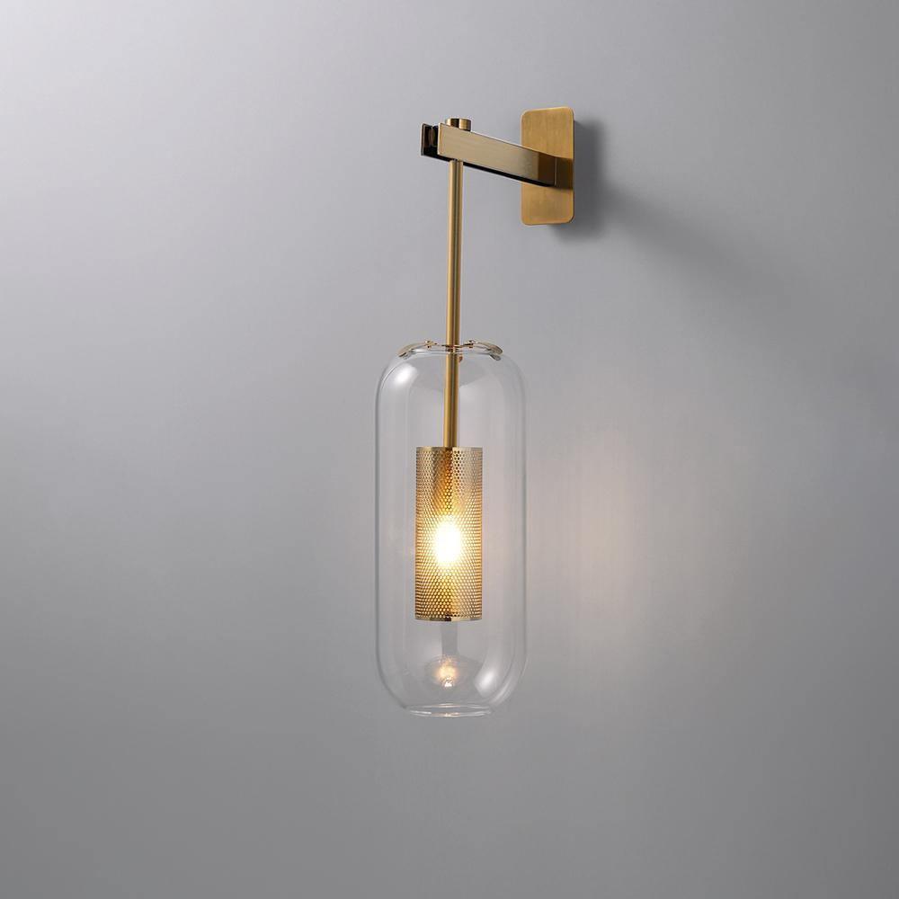 Vadim Glass Wall Light, Hardwired Wall Sconce, detail 4