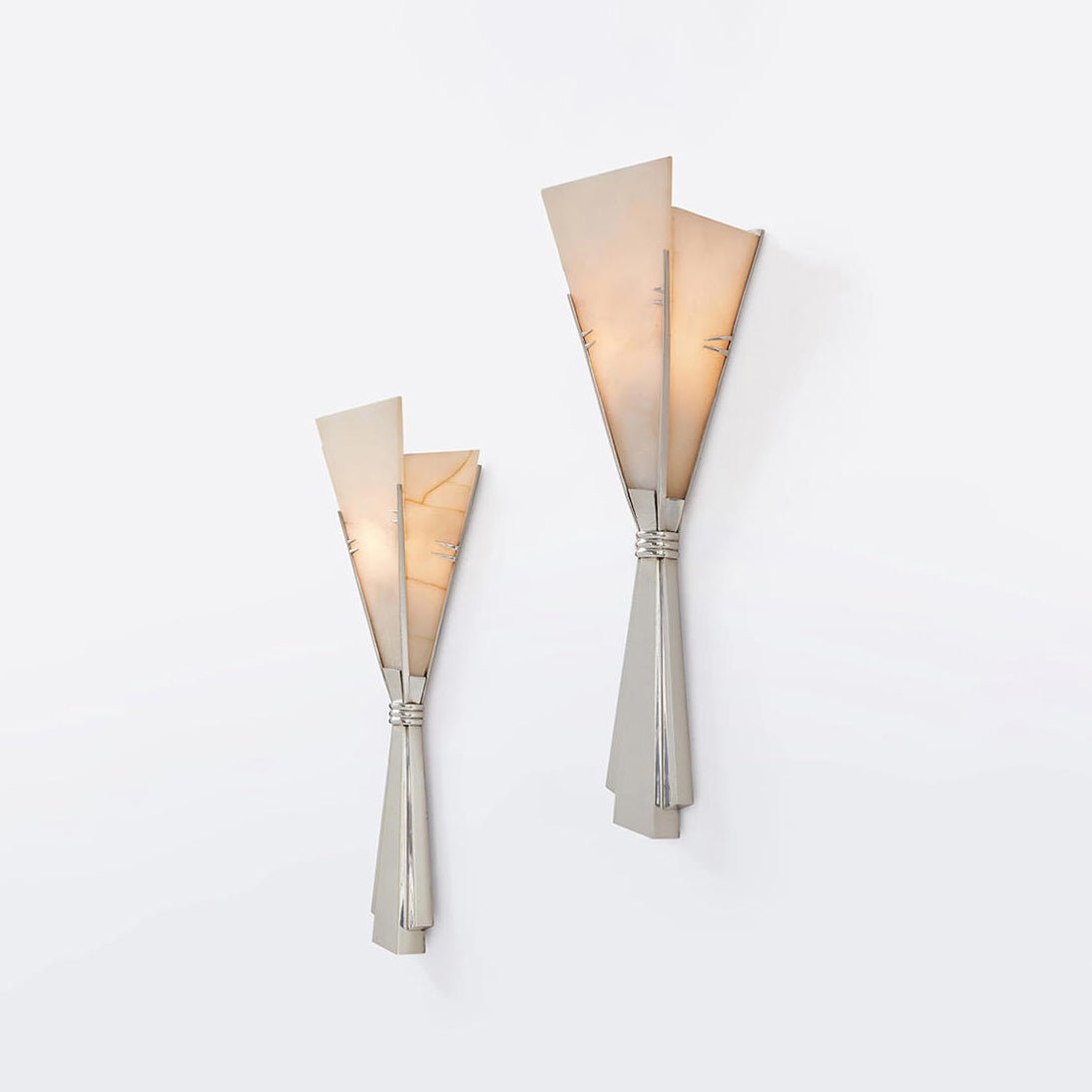 Florent Alabaster Fan Wall Light, Hardwired Wall Sconce, detail 15