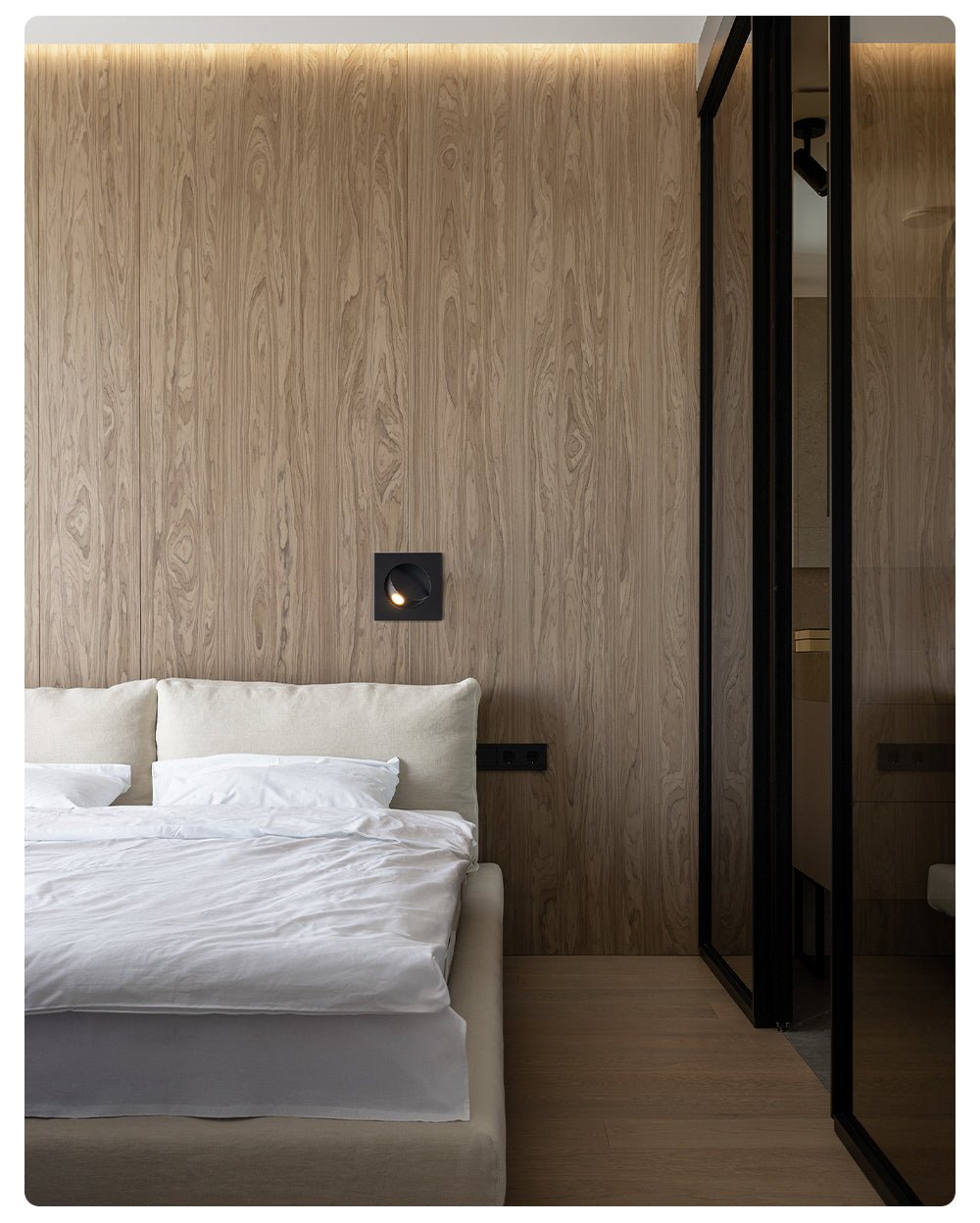 Clean-Lined Recessed Rotatable Sconce, Bedside Table Lamp, detail 8
