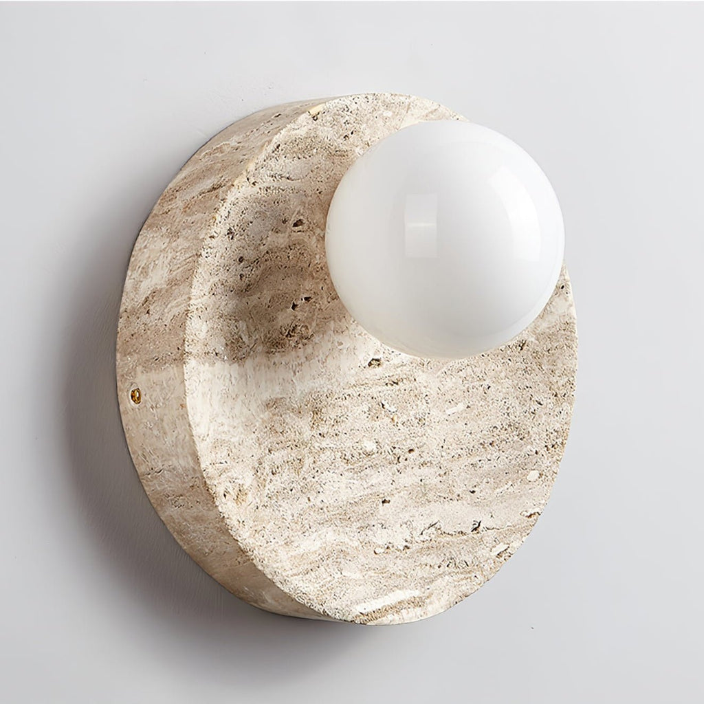 Sorella Travertine Wall Light, Hardwired Wall Sconce, detail 13