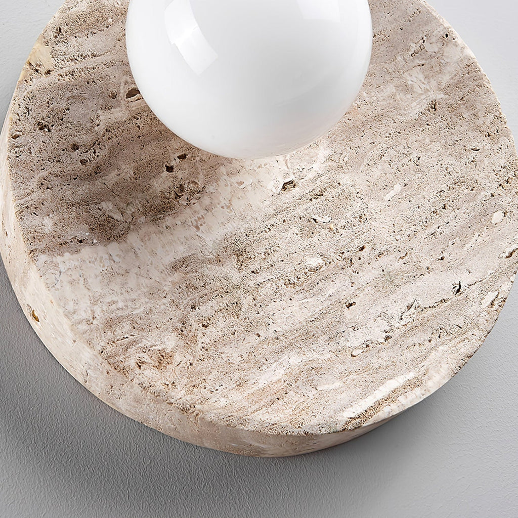 Sorella Travertine Wall Light, Hardwired Wall Sconce, detail 15