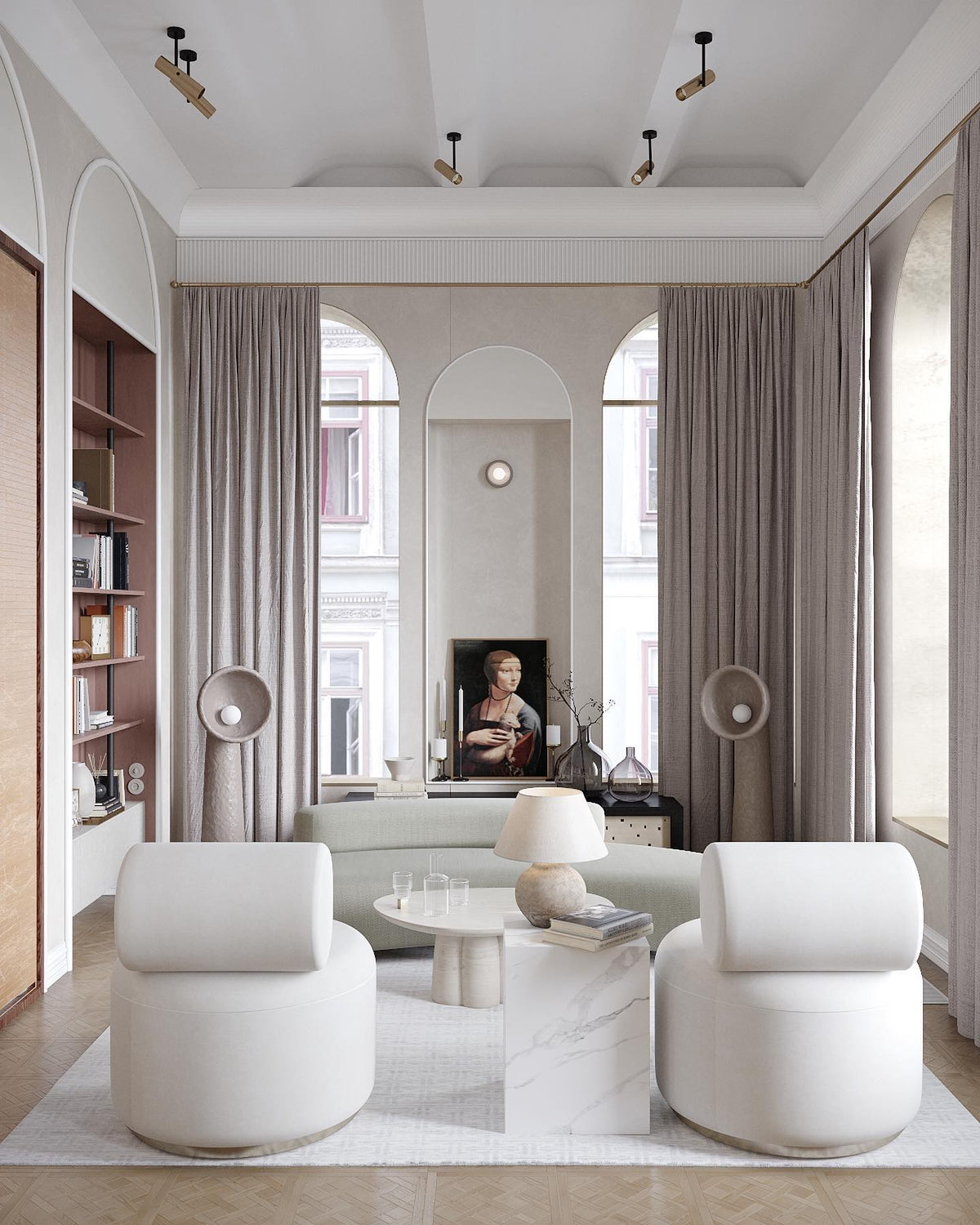 Echo Sculptural Floor Light, Floor Lamp, detail 13