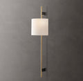 Vela Circular Bar Sconce - Circular Shade, Bedroom Wall Sconce, Dimensions Round Bar: 12"