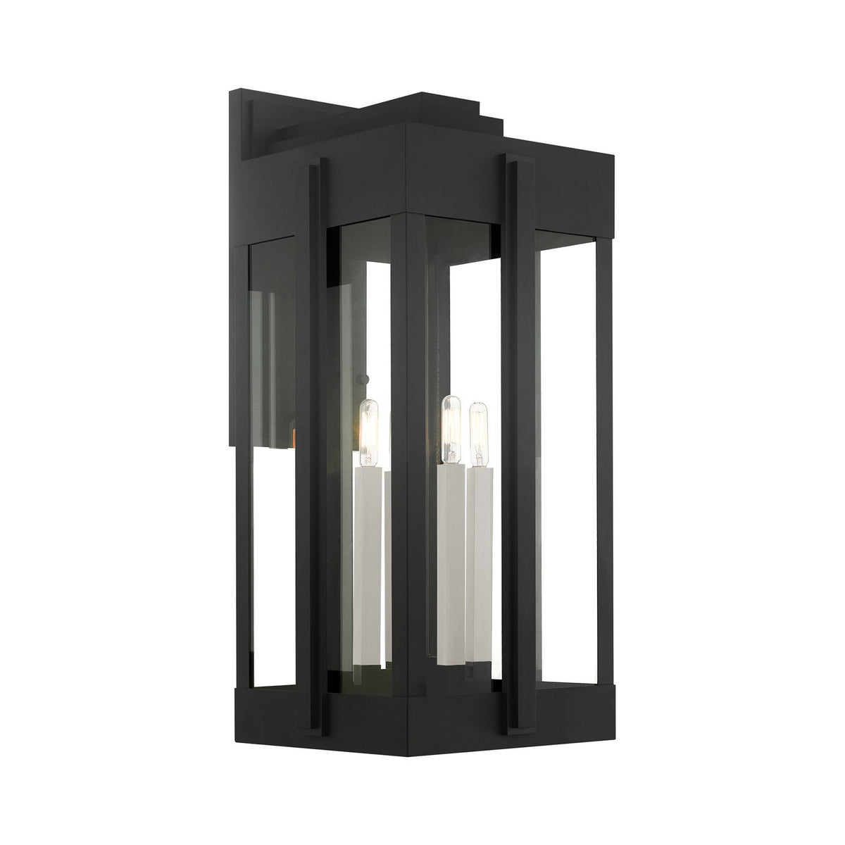 Lexington 4-Light 28.50" Black Outdoor Wall Sconce front view