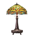 Hanginghead Dragonfly 31 Inch 3-Light 31.00" Mahogany Bronze Table Lamp front view