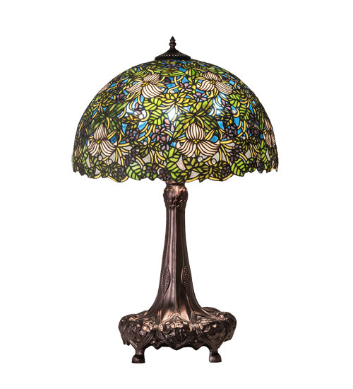 Trillium And Violet 31 Inch 3-Light 31.00" Mahogany Bronze Table Lamp front view