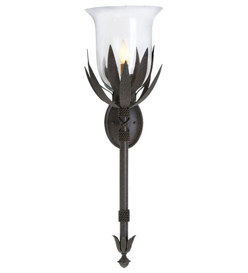 Solange 1-Light 32.00" Chestnut Wall Sconce front view