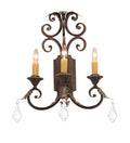 Serratina 3-Light 26.00" Antiquity Wall Sconce front view