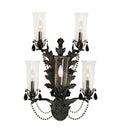 French 5-Light 28.00" Chestnut Wall Sconce front view