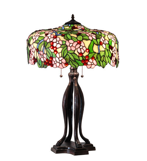 Cherry Blossom 30 Inch 3-Light 30.00" Mahogany Bronze Table Lamp front view