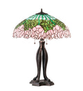 Cabbage Rose 30 Inch 3-Light 30.00" Mahogany Bronze Table Lamp front view