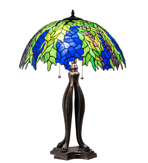 Honey Locust 30 Inch 3-Light 30.00" Mahogany Bronze Table Lamp front view
