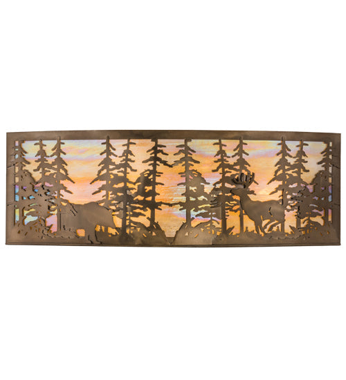 Tall Pines 4-Light 12.00" Antique Copper Wall Sconce front view