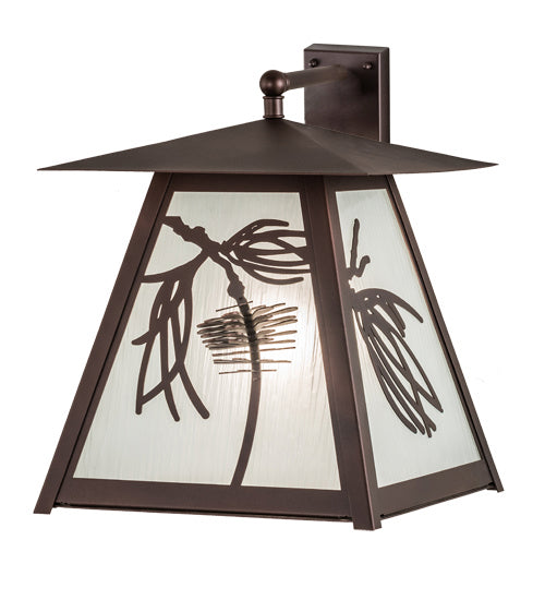 Scotch Pine 1-Light 19.00" Mahogany Bronze Wall Sconce front view