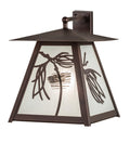 Scotch Pine 1-Light 19.00" Mahogany Bronze Wall Sconce front view