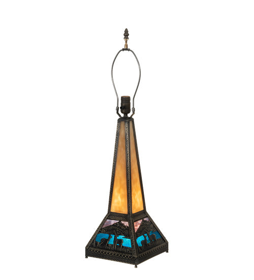 Deer Lodge 19 Inch 1-Light 19.00" Craftsman Brown Hi-Lited Table Lamp front view