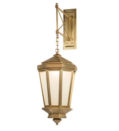 Wesleyan 1-Light 49.50" Natural Brass Wall Sconce front view
