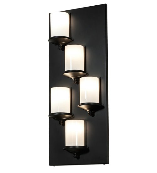 Octavia 5-Light 33.00" Solar Black Wall Sconce front view