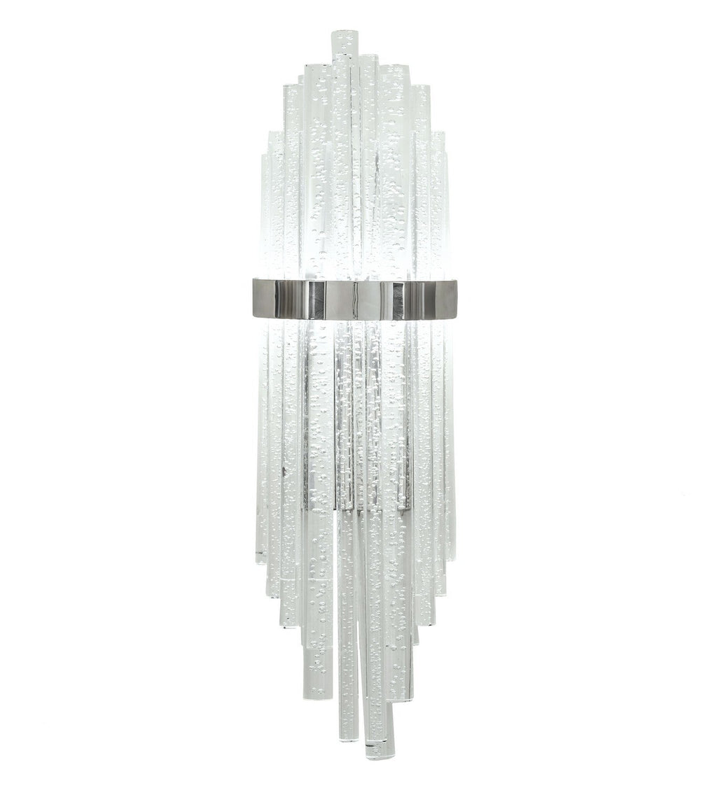 Aquagen 28.00" Mirror Stainless Steel LED Wall Sconce front view